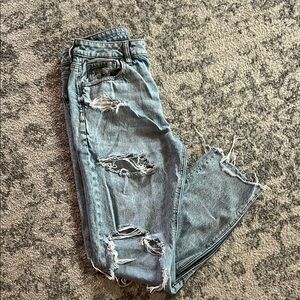 American Eagle - Distressed Light Blue Women's Jeans